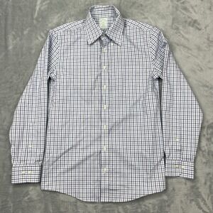 Brooks Brothers 1818 Mens Button Down Shirt 14.5-32/33 Slim Non Iron Checkered